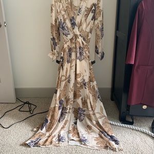 Floral Chiffon Maxi Dress